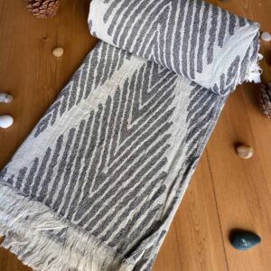 Helsinki Turkish Towel - Moonless Night, 100% Organic Cotton, Handmade, Bath Towel, Peshtemal, Sauna Towel, Beach Towel