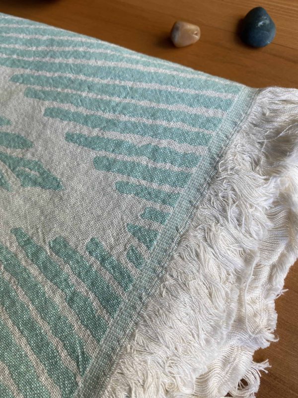 Helsinki Turkish Towel - Ocean, 100% Organic Cotton, Handmade, Bath Towel, Peshtemal, Sauna Towel, Beach Towel