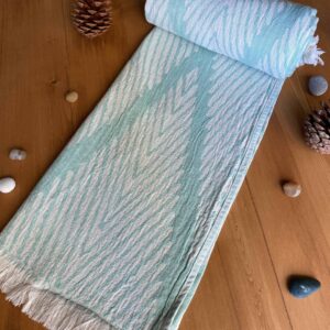 Helsinki Turkish Towel - Ocean, 100% Organic Cotton, Handmade, Bath Towel, Peshtemal, Sauna Towel, Beach Towel