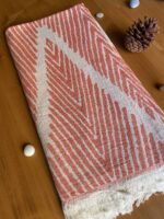 Helsinki Turkish Towel - Orange, 100% Organic Cotton, Handmade, Bath Towel, Peshtemal, Sauna Towel, Beach Towel