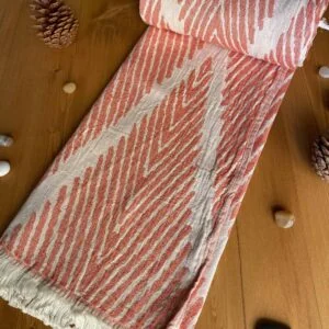 Helsinki Turkish Towel - Orange, 100% Organic Cotton, Handmade, Bath Towel, Peshtemal, Sauna Towel, Beach Towel