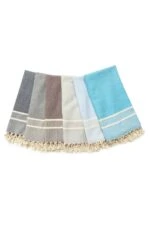 Ibiza Turkish Towel - Ballad Blue, 100% Organic Cotton, Handmade, Bath Towel, Peshtemal, Sauna Towel, Beach Towel