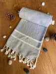 Ibiza Turkish Towel Light Grey Organic Cotton Handmade Bath