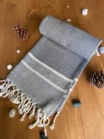 Ibiza Turkish Towel - Belgian Block, 100% Organic Cotton, Handmade, Bath Towel, Peshtemal, Sauna Towel, Beach Towel