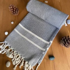 Ibiza Turkish Towel - Belgian Block, 100% Organic Cotton, Handmade, Bath Towel, Peshtemal, Sauna Towel, Beach Towel