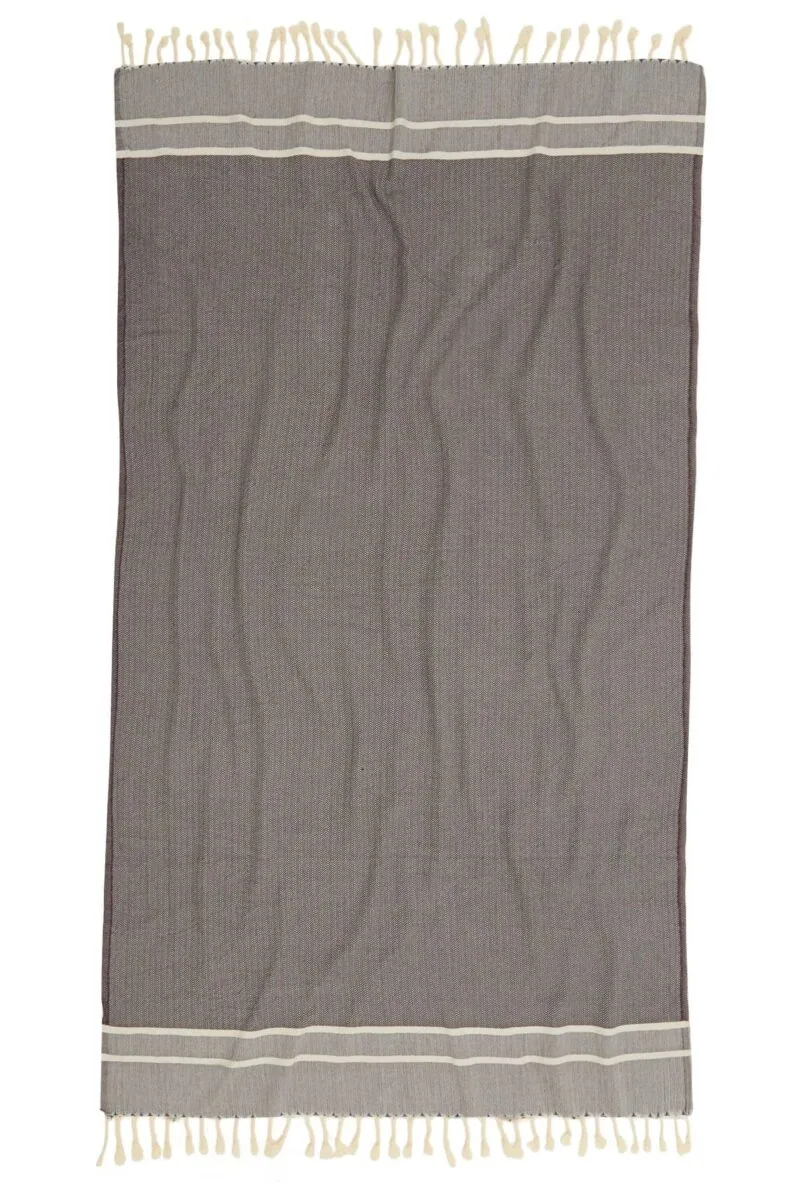 Ibiza Turkish Towel - Brown, 100% Organic Cotton, Handmade, Bath Towel, Peshtemal, Sauna Towel, Beach Towel