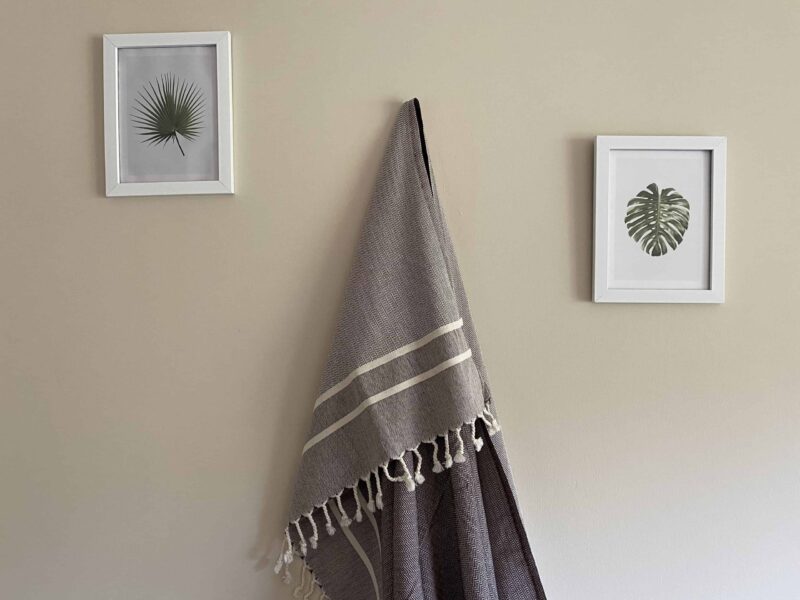 Ibiza Turkish Towel - Brown, 100% Organic Cotton, Handmade, Bath Towel, Peshtemal, Sauna Towel, Beach Towel