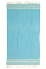 Ibiza Turkish Towel - Deep Sky Blue, 100% Organic Cotton, Handmade, Bath Towel, Peshtemal, Sauna Towel, Beach Towel