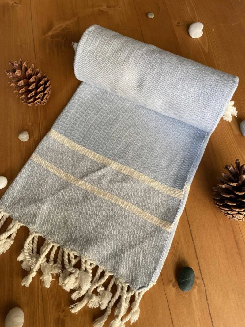 Ibiza Turkish Towel - Drizzle, 100% Organic Cotton, Handmade, Bath Towel, Peshtemal, Sauna Towel, Beach Towel