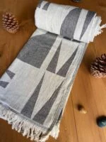 Monaco Turkish Towel - Black, 100% Organic Cotton, Handmade, Bath Towel, Peshtemal, Sauna Towel, Beach Towel