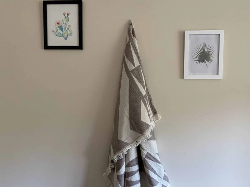 Monaco Turkish Towel - Brown, 100% Organic Cotton, Handmade, Bath Towel, Peshtemal, Sauna Towel, Beach Towel