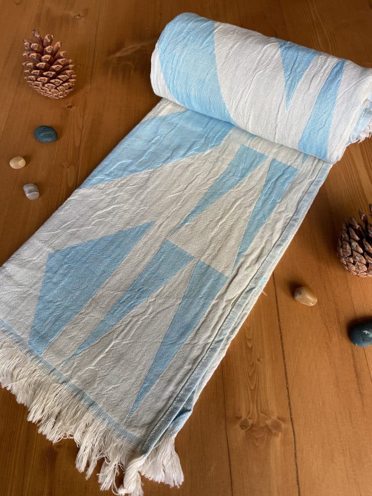Monaco Turkish Towel - Ocean, 100% Organic Cotton, Handmade, Bath Towel ...