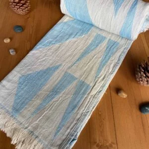 Monaco Turkish Towel - Ocean, 100% Organic Cotton, Handmade, Bath Towel, Peshtemal, Sauna Towel, Beach Towel