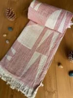 Monaco Turkish Towel - Pink, 100% Organic Cotton, Handmade, Bath Towel, Peshtemal, Sauna Towel, Beach Towel