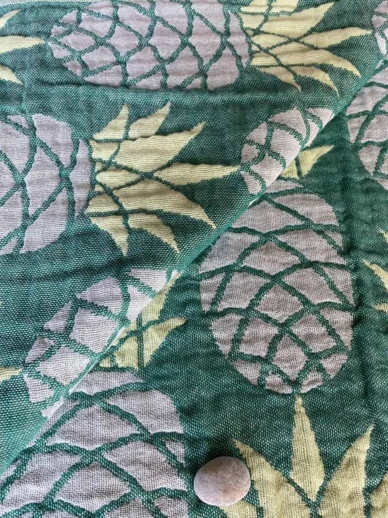 Pineapple Turkish Towel - Seafoam Green, 100% Organic Cotton, Handmade, Bath Towel, Peshtemal, Sauna Towel, Beach Towel