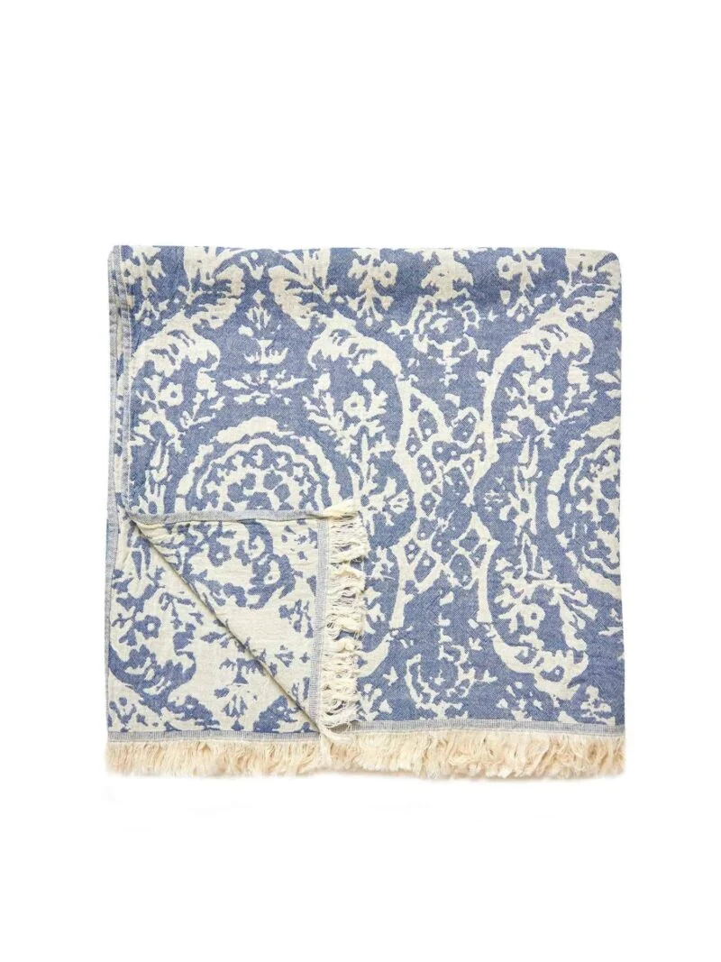 San Diego Turkish Towel - Blue, 100% Organic Cotton, Handmade, Bath Towel, Peshtemal, Sauna Towel, Beach Towel