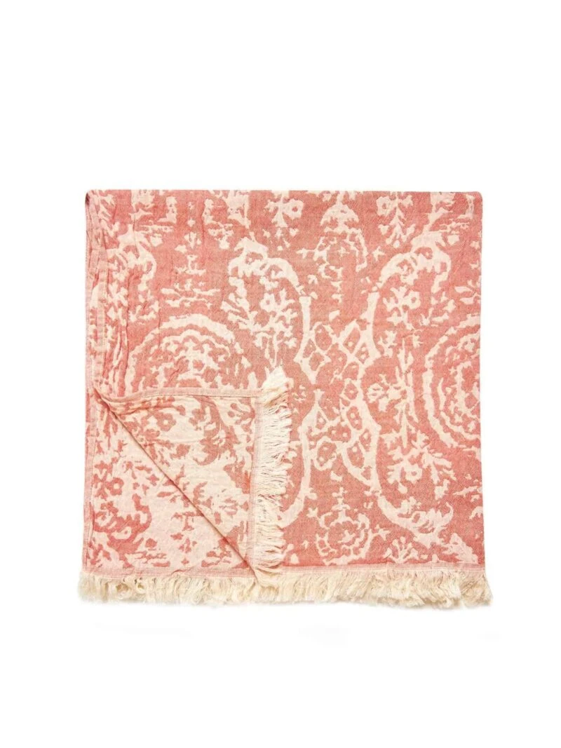 San Diego Turkish Towel - Orange, 100% Organic Cotton, Handmade, Bath Towel, Peshtemal, Sauna Towel, Beach Towel