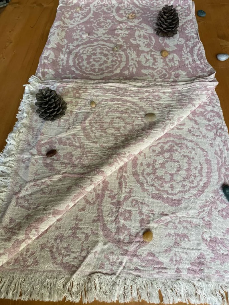 San Diego Turkish Towel - Pink, 100% Organic Cotton, Handmade, Bath Towel, Peshtemal, Sauna Towel, Beach Towel