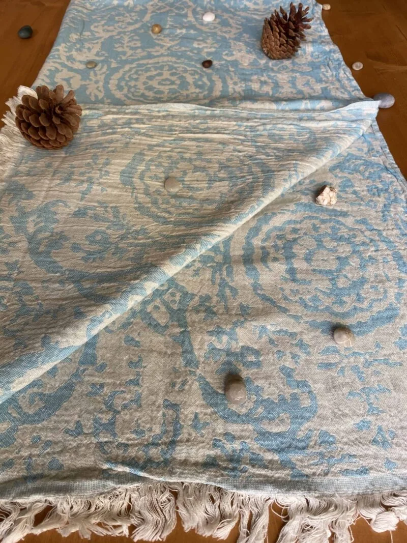 San Diego Turkish Towel - Turqoise, 100% Organic Cotton, Handmade, Bath Towel, Peshtemal, Sauna Towel, Beach Towel