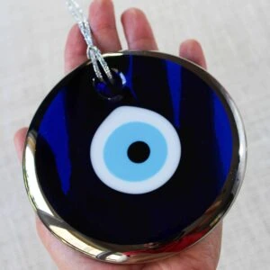 Silver Trim Traditional Evil Eye