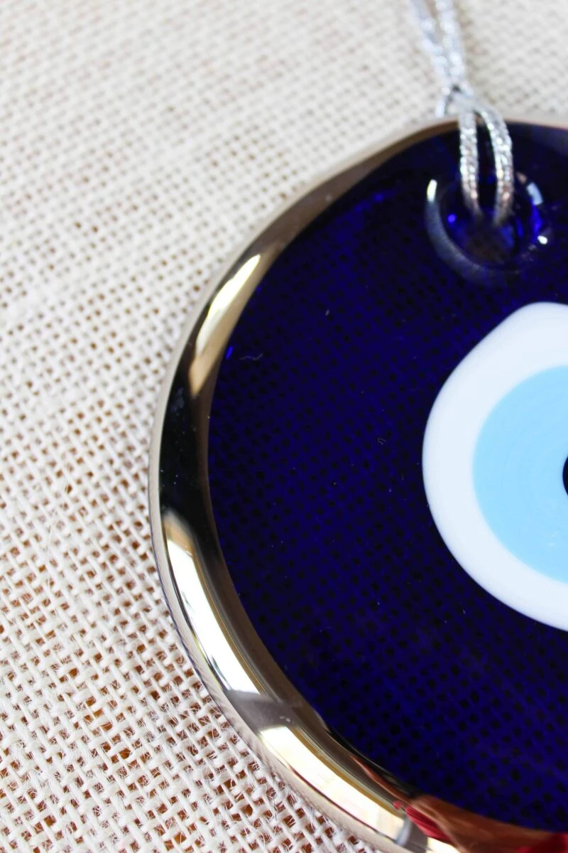 Silver Trim Traditional Evil Eye