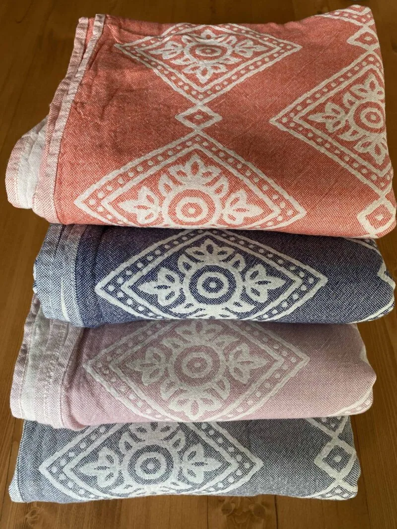 Sydney Turkish Towel - Blue, 100% Organic Cotton, Handmade, Bath Towel, Peshtemal, Sauna Towel, Beach Towel
