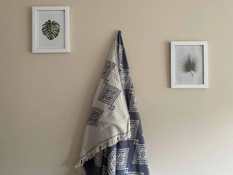 Sydney Turkish Towel - Blue, 100% Organic Cotton, Handmade, Bath Towel, Peshtemal, Sauna Towel, Beach Towel