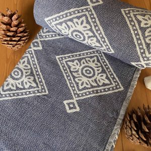 Sydney Turkish Towel - Blue, 100% Organic Cotton, Handmade, Bath Towel, Peshtemal, Sauna Towel, Beach Towel