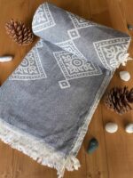 Sydney Turkish Towel - Grey, 100% Organic Cotton, Handmade, Bath Towel, Peshtemal, Sauna Towel, Beach Towel