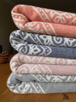 Sydney Turkish Towel - Pink, 100% Organic Cotton, Handmade, Bath Towel, Peshtemal, Sauna Towel, Beach Towel