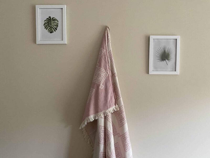 Sydney Turkish Towel - Pink, 100% Organic Cotton, Handmade, Bath Towel, Peshtemal, Sauna Towel, Beach Towel