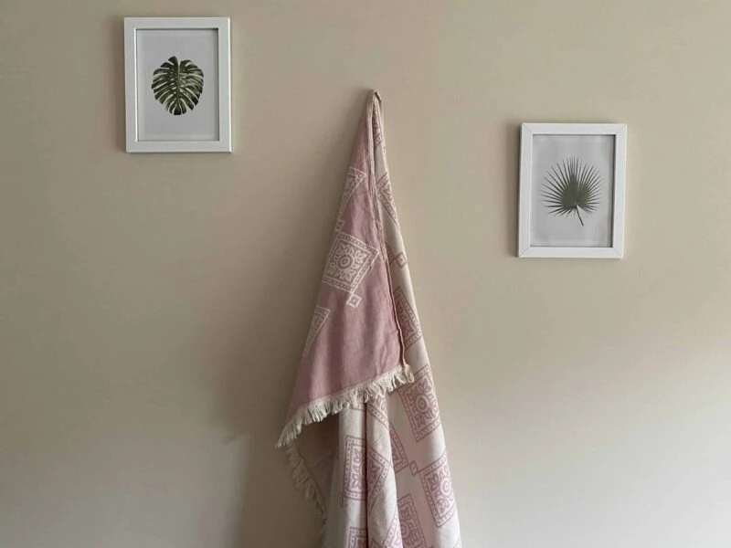 Sydney Turkish Towel - Pink, 100% Organic Cotton, Handmade, Bath Towel, Peshtemal, Sauna Towel, Beach Towel