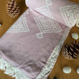 Sydney Turkish Towel - Pink, 100% Organic Cotton, Handmade, Bath Towel, Peshtemal, Sauna Towel, Beach Towel