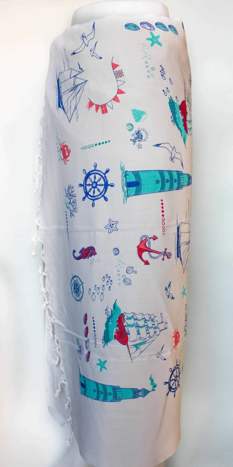 White Turkish Bath Towel Peshtemal - 100% Cotton