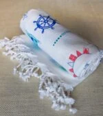 White Turkish Bath Towel Peshtemal - 100% Cotton