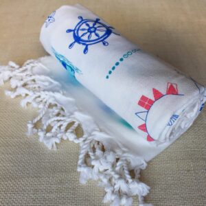 White Turkish Bath Towel Peshtemal - 100% Cotton