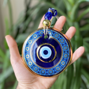 Large Round Blue Evil Eye Wall Hanging Nazar Boncuk