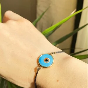 Turquoise Evil Eye Golden Adjustable Bracelet