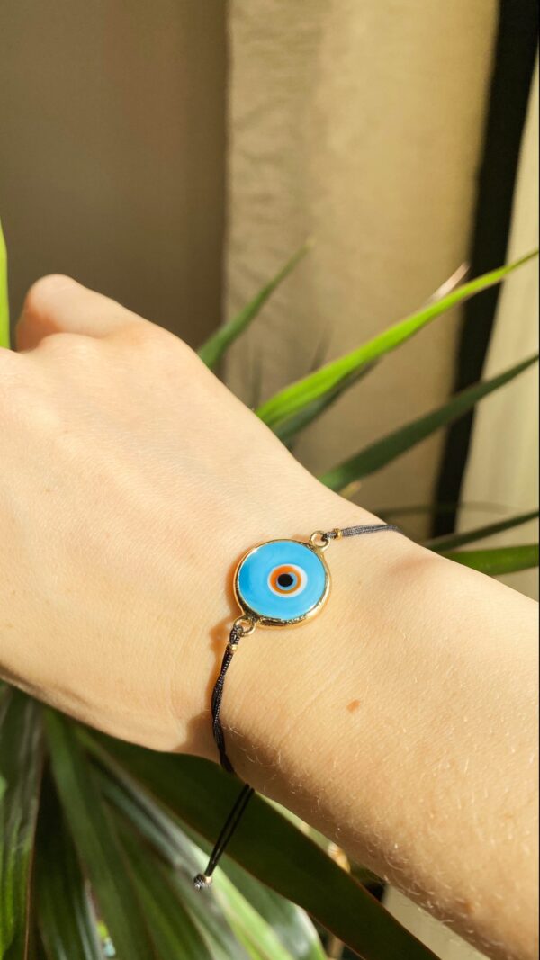 Turquoise Evil Eye Golden Adjustable Bracelet