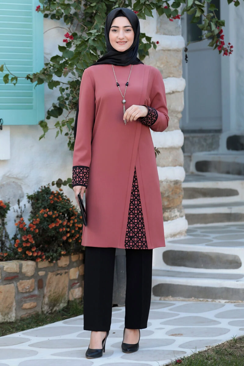Dusty Rose - Crew neck - Evening Suit - Unlined - Islamic Modest clothing