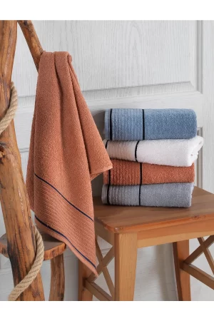 Premium Set of 4 Hand and Face Towels 0 Natural Cotton