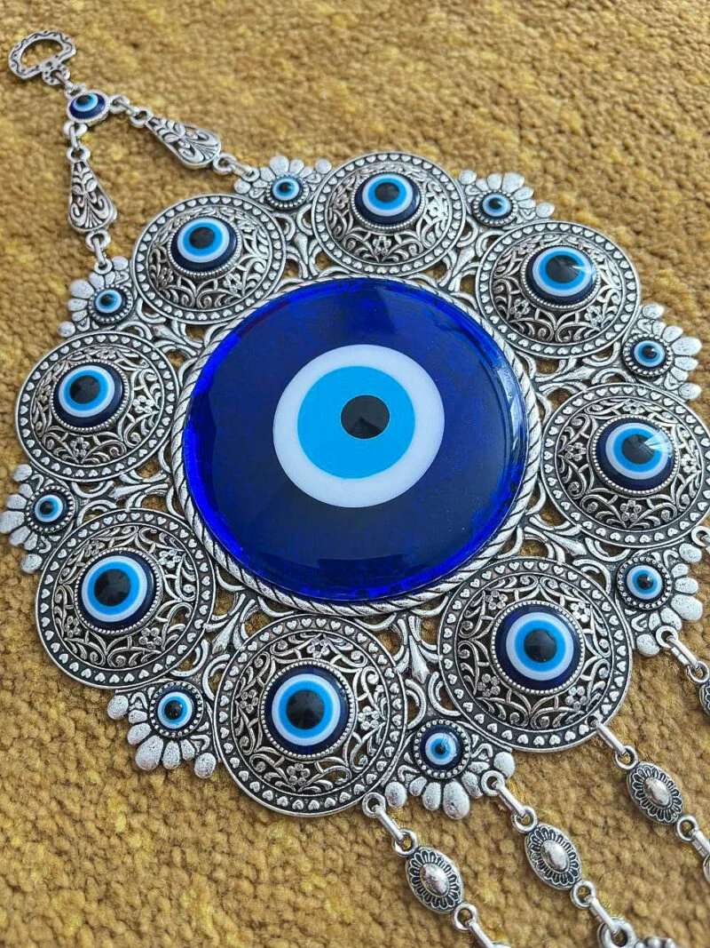 Silver Plated 24 Evil Eyes Wall Decor
