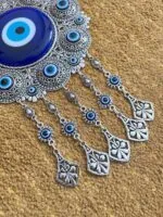 Silver metal Evil eyes big wall decor