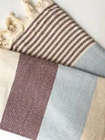Turkish Bath Towels Peshtemals - Wine Red - American Style