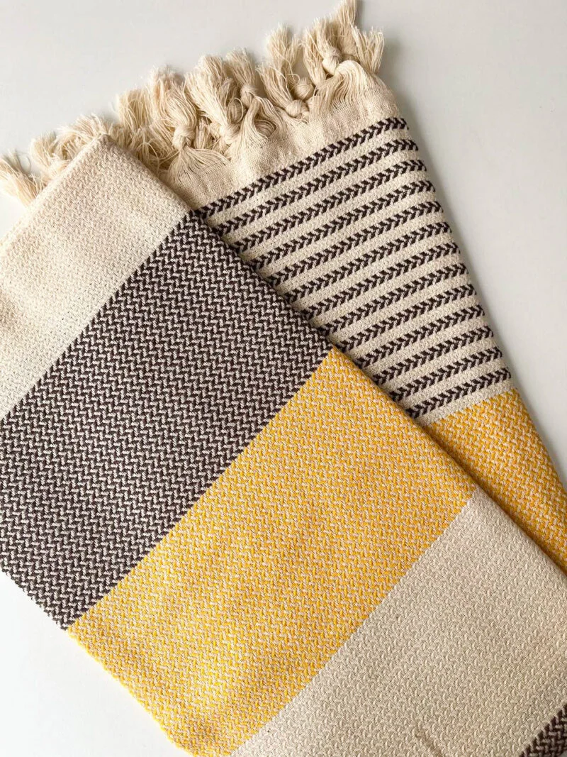 Turkish Bath Towels Peshtemals - Yellow - American Style