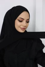 Snap Fastened Ready Practical Hijab Daily and Pool Bonnet Hijab Women's Shawl Scarf