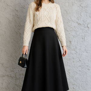 Scuba Black Skirt from Turkey Muslim Clothing