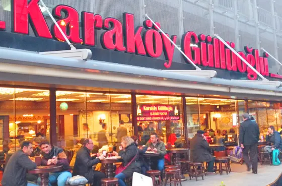 Karaköy Güllüoğlu Baklava Shop Entrance in Istanbul