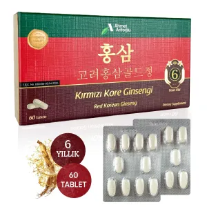 Ahmet Arifoğlu 6-Year-Old Red Korean Ginseng Supplementary Food (Red Korean Ginseng) 60 Tablets - Arifoğlu