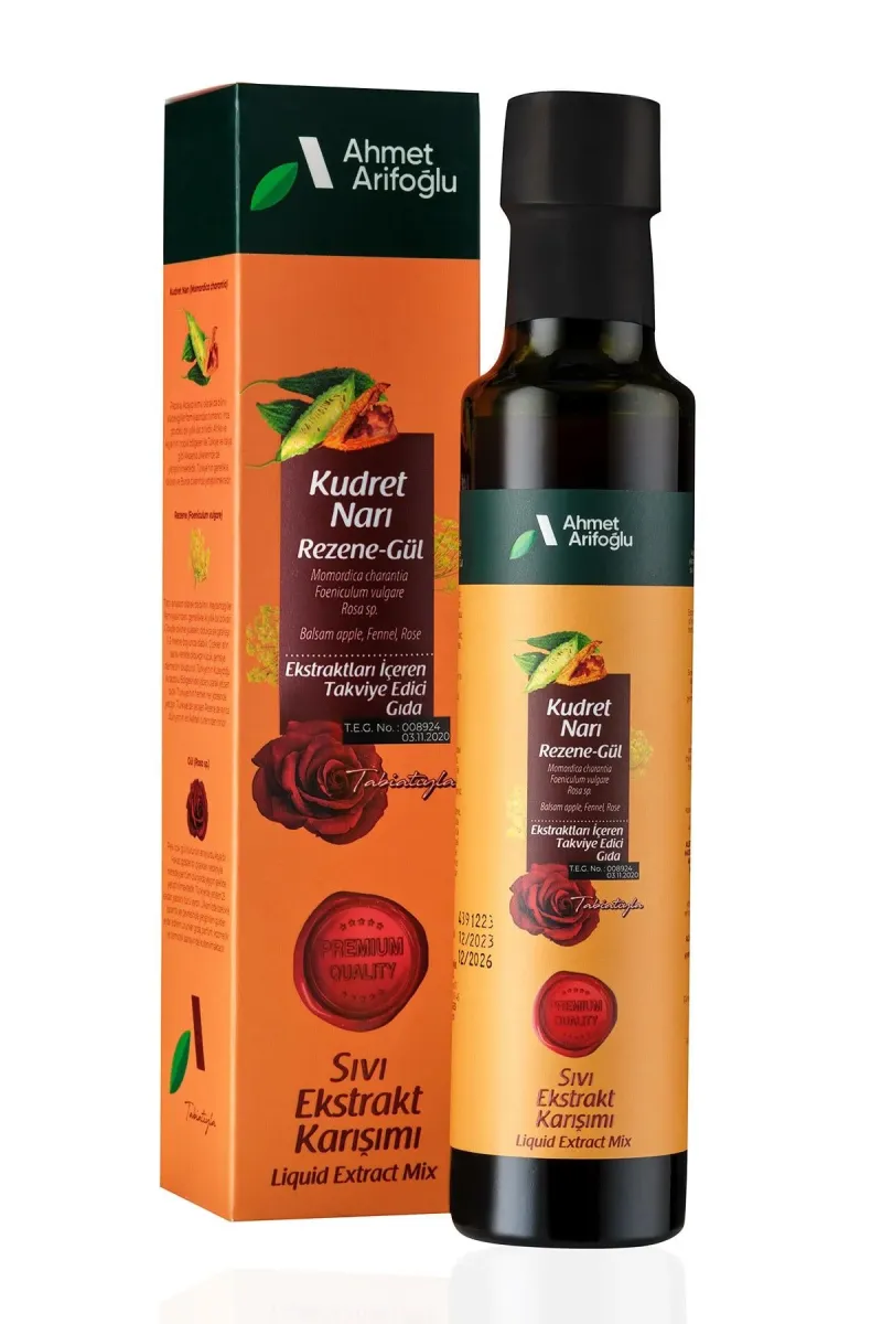 Ahmet Arifoğlu Bitter Melon Fennel Rose Liquid Extract 225ml - Arifoğlu